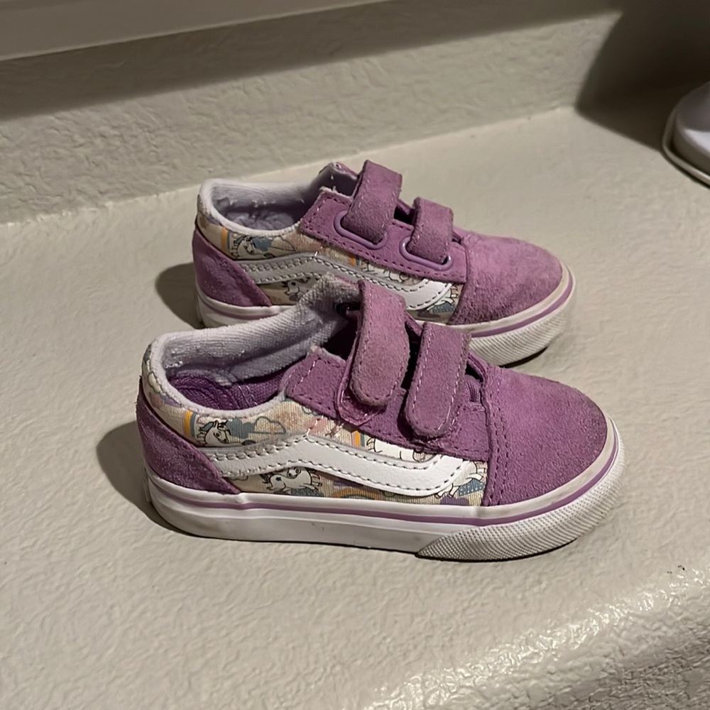 Toddler Unicorn vans. Purple suede.  Size 6.5